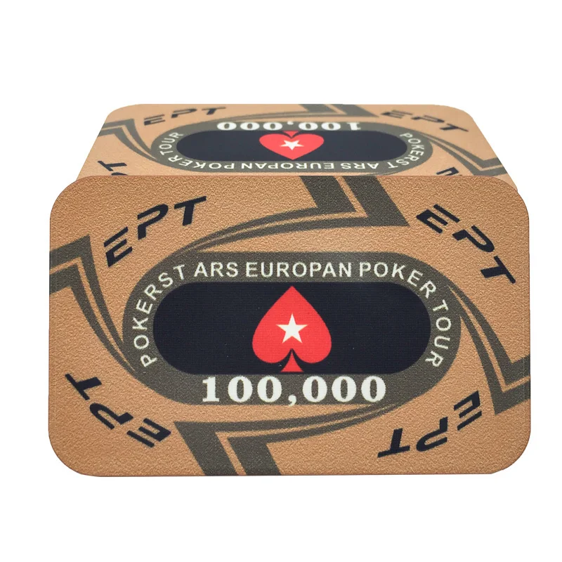 5PCS/LOT Rectangle Poker Chips 41g Ceramics Casino Chips Texas Hold'em