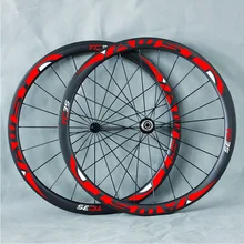 38mm Clincher Tubular Carbon Profile Road Wheelset 700C Bicycle Cycling Wheels with Novatec Powerway Hub 38/50/60/88 Rim