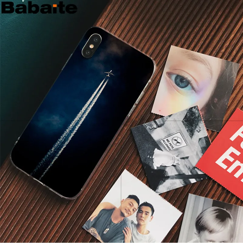 Babaite, чехол для телефона с рисунком самолета, самолета, полета, путешествий, облачной печати, для Apple iPhone 8, 7, 6, 6S Plus, X, XS, max, 5, 5S, SE, XR - Цвет: 7