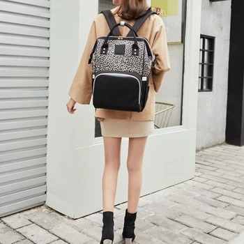 

Multi-function Large Capacity Mom Leopard Bag Package Mummy Bag Outing Diaper Fashion Backpack