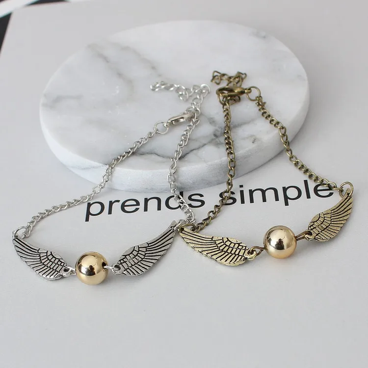 

2 Colors Golden Snith Bracelet Quidditch Hogwarts School Wizard Game Movie Film Gift Fans Students