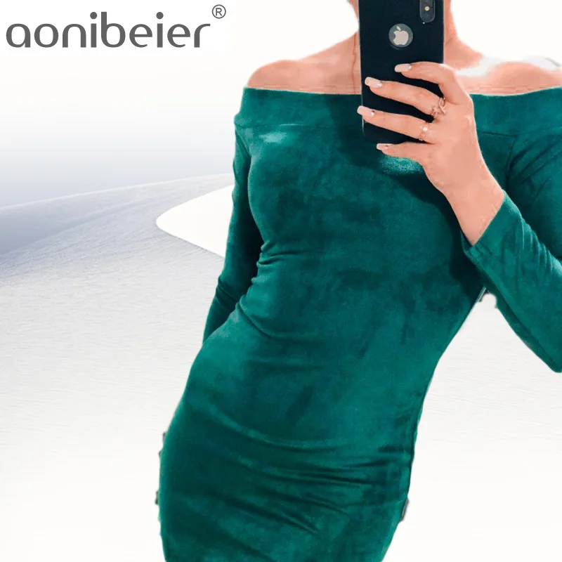 Женское платье до середины икры Aonibeier разноцветное облегающее вечернее из