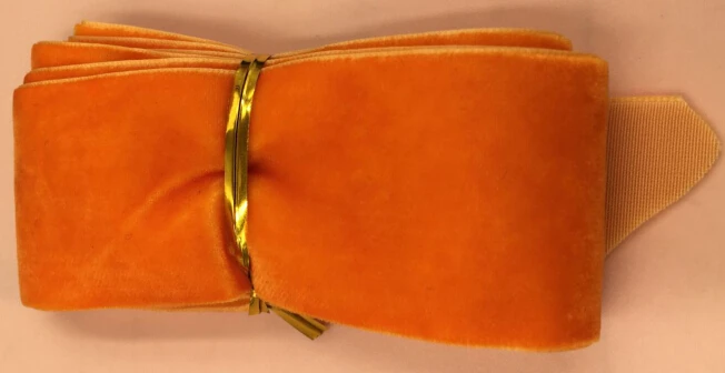 10 цветов на выбор 38 мм X 5 ярдов(не растягивается) односторонняя бархатная нейлоновая лента велюровые ленты тесьма DIY аксессуары - Цвет: Orange