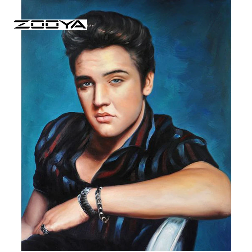 

ZOOYA Diamond Painting Elvis Presley Star DIY 3D Full Diamond Mosaic Diamond Embroidery Sale Needlework Rhinestones Decor RF1715