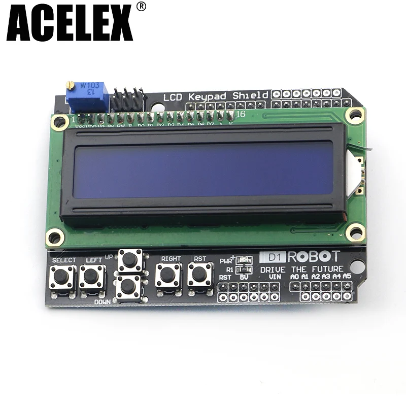 

LCD Keypad Shield LCD1602 LCD 1602 Module Display For Arduino ATMEGA328 ATMEGA2560 raspberry pi UNO blue screen