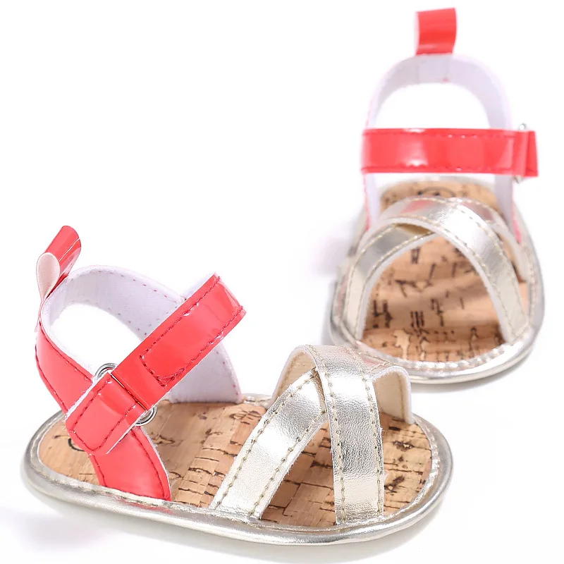 Kidadndy/детская обувь без шнуровки на плоской подошве для девочек летние кожаные детские сандалии; туфли для малышей; детская обувь из пробки; YD211
