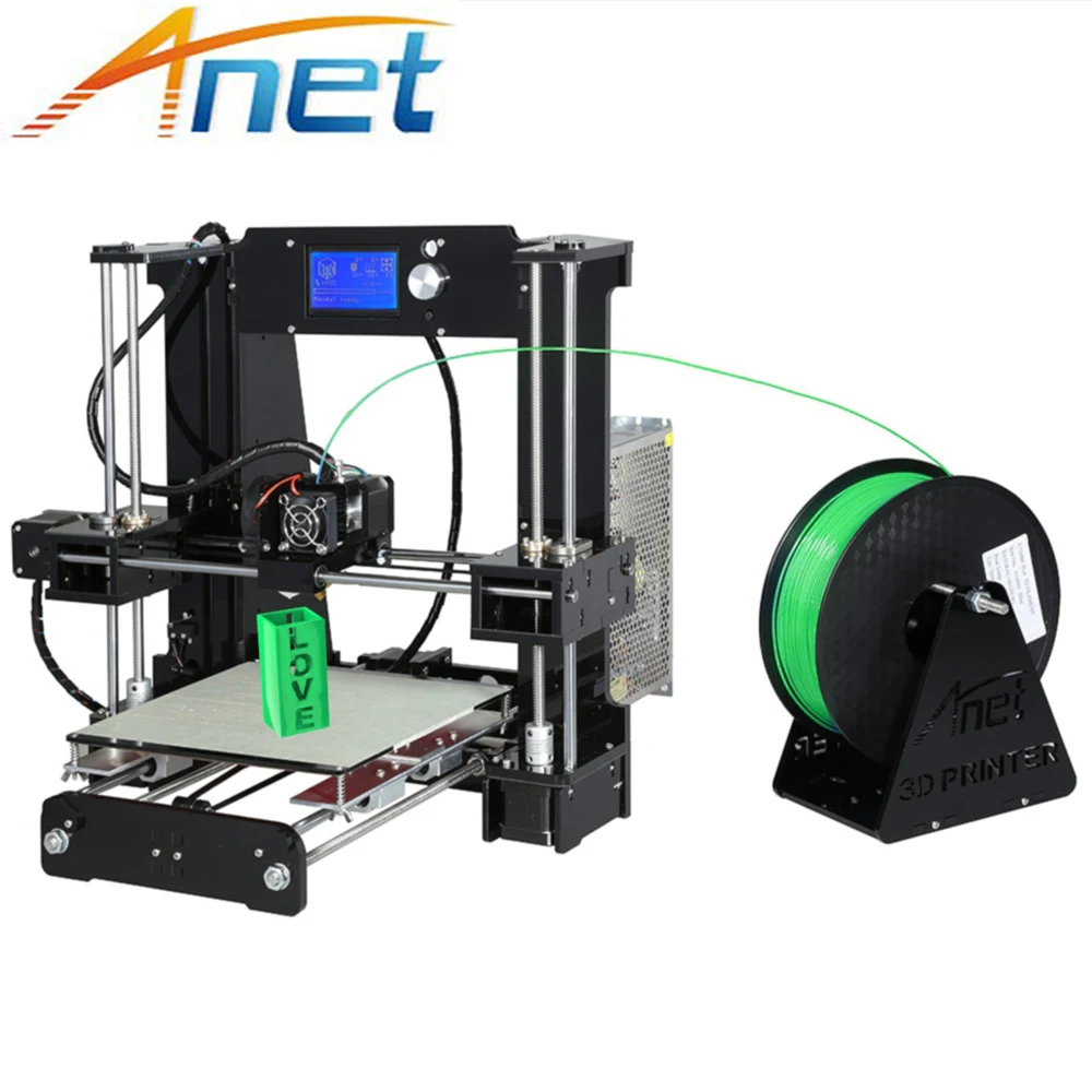 

Anet A6 3D Printer DIY Large Printing Size 220*220*250mm Precision Reprap Prusa i3 DIY 3D Printer Kit with Filament+SD Card