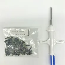 10 шт./лот 1,25*7 мм Синий 134,2 кГц FDX-B микрочипы для домашних животных со шприцем для животных, собак, свиней, коровы, скота, свиней, лошадей