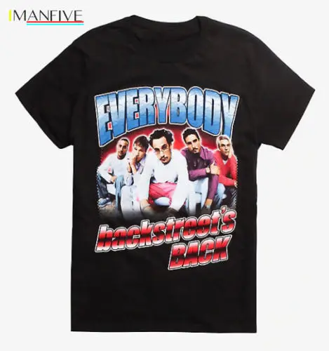 

Backstreet Boys EVERYBODY BACKSTREET'S BACK T-Shirt NEW Authentic O-Neck Fashion Casual High Quality Print T Shirt