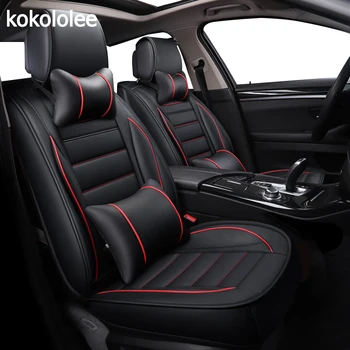 

kokololee pu Leather Car Seat Covers for kia rio 4 renault captur nissan mercedes w204 peugeot 308 audi a4 Automotive seat cover