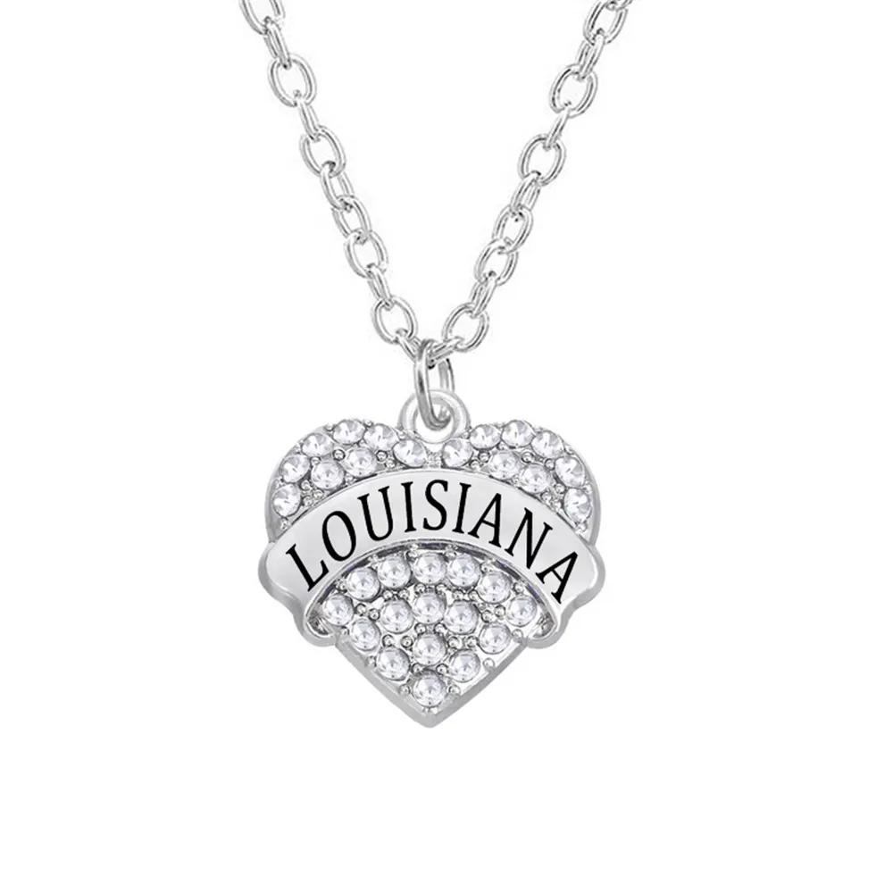 Ожерелье из цинкового сплава с серебряным покрытием и инкрустацией в виде