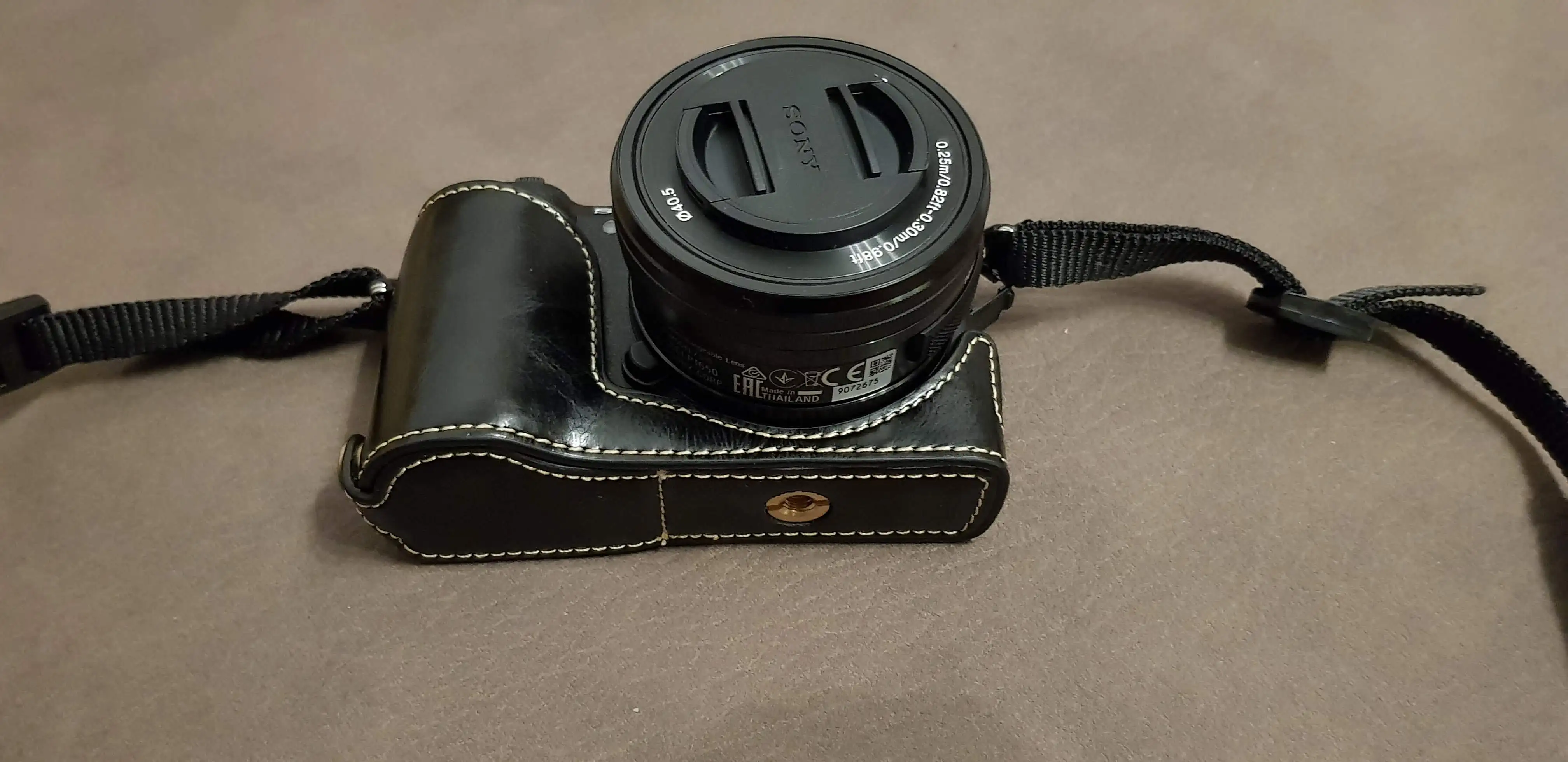 Кожаная сумка для камеры Sony A7M2 A7R2 A6400 A6500 A6300 A6000 a7R3 A5100 A5000 A9 A7R RX1 комплект с крышкой