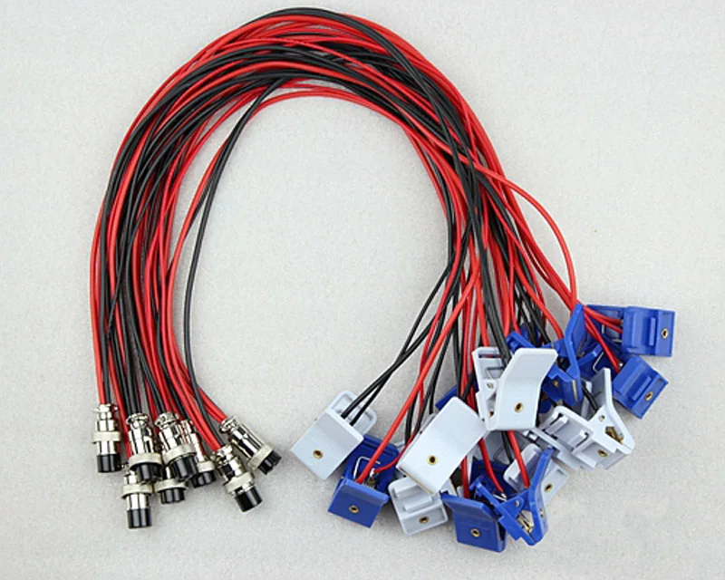 

Battery Tester Test Line, 4-pin Aviation&Polymer Clip Codes, 8line/lot, 16AWG Silicone/RV code, 50cm, Battery Test connection