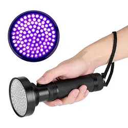 100 светодио дный УФ фонарик свет черный свет 395 нм ультрафиолетового детектор с лампой чёрного света для собак мочи животное Красители и