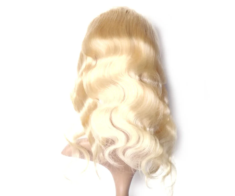 Ali queen hair продукты тела волна девственные волосы 14 "до 20" 613 предварительно сорвал 360 Кружева Фронтальная застежка с регулировкой Бесплатная