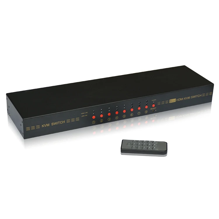Hightek hk 8t1huk цифровой сигнал HDMI + KVM разветвитель 8 с пульта дистанционного
