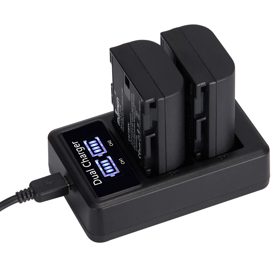 Billige 2600mAh LP E6 LP E6 LPE6 Digital Kamera Batterie + USB LCD Dual Ladegerät für Canon Mark II Mark III 6D 7D 60D 60Da 70D 80D 5DS 5D