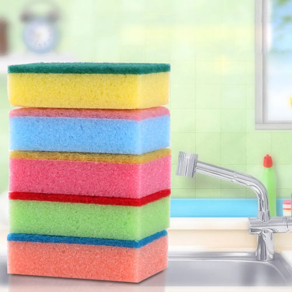10X Soft Sponge Scrubbers Kitchen Clean Up Dish Washing Pad Cleaning