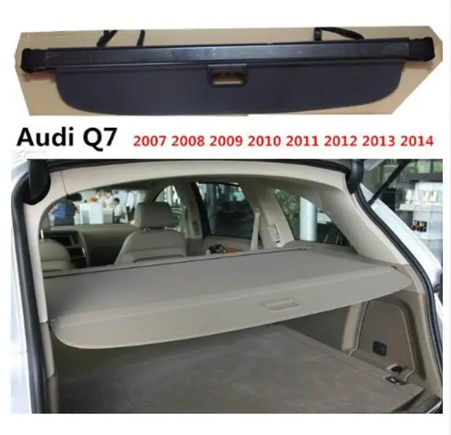 

High Qualit Car Rear Trunk Cargo Cover Security Shield Screen shade Fit For Audi Q7 2007-2014 car accessories