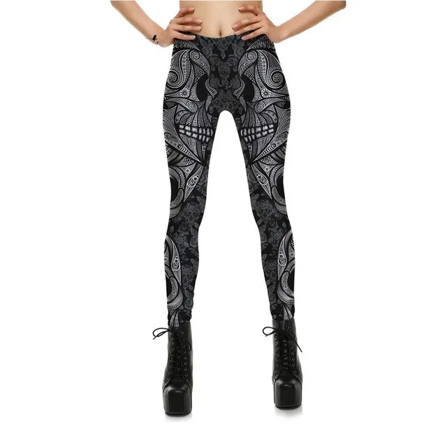 [You're My Secret]  Hot Sale Mask Paisley Mandala Skull Leggings For Women Leggins Digital Print Sexy Fantastic Ankle Pants yoga pants for women Leggings