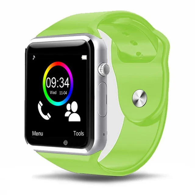 A1 Смарт часы Bluetooth Smartwatch спортивные SIM TF телефон Вах наручные часы для Android Xiaomi huawei Apple samsung Для мужчин Smartwatch - Цвет: Зеленый