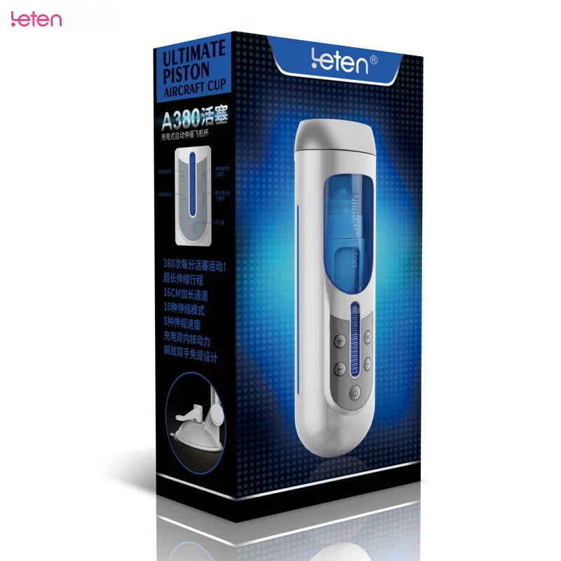 Автоматический мастурбатор Leten big A380 перезаряжаемый через USB Мужской с громкой