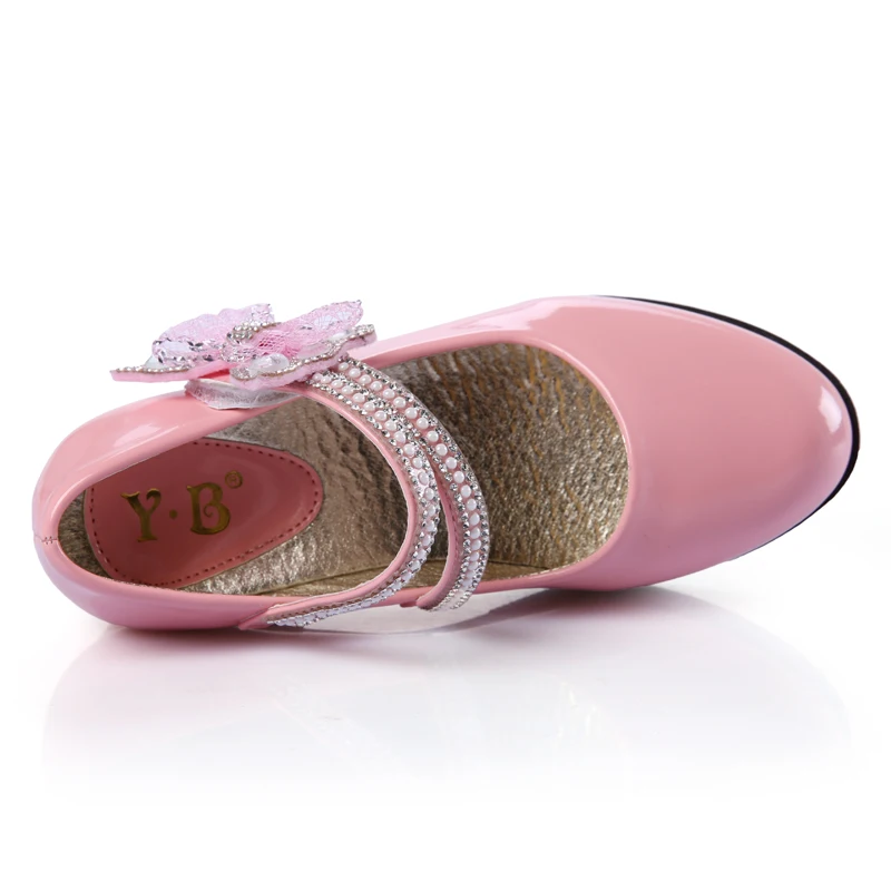 Весенние туфли принцессы обувь для детей девочек обувь кристалл девочек кожаные туфли Asakuchi корейская детская обувь PX101