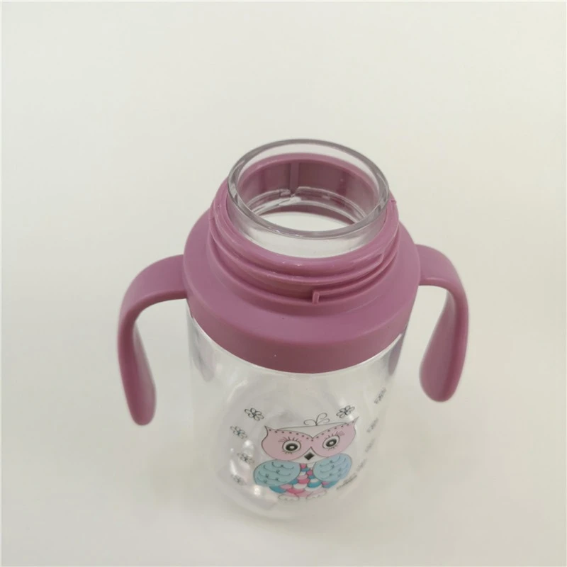 Детские чашки, Детские Обучающие бутылки для питьевой воды, чашки для кормления с ручками и ремнем для новорожденных, Детская Милая мультяшная непротекающая чашка