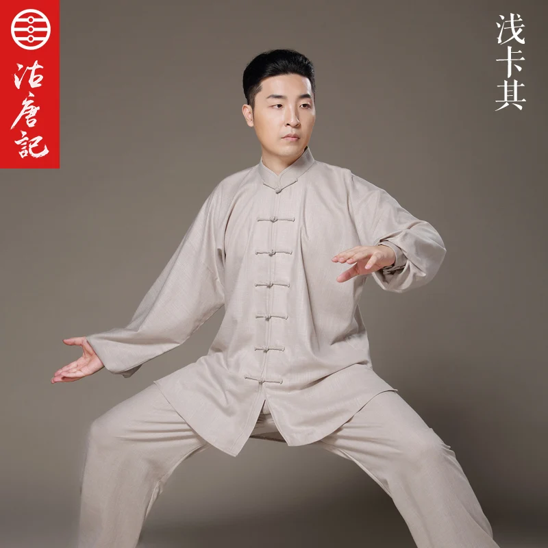 Lino Tai Chi uniforme Prestazioni Taiji Boxing Abbigliamento Autunno
