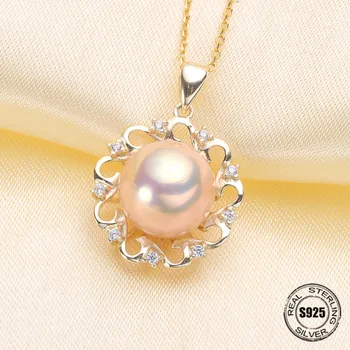 

Special Offer 925 Sterling Silver Pearl Pendant Necklace Pendant Findings Jewelry Parts Fittings Women Accessories