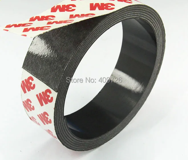 

2Meter 3M Rubber Magnet 30*1 mm self Adhesive Flexible Magnetic Strip Rubber Magnet Tape width30 mm thickness 1 mm