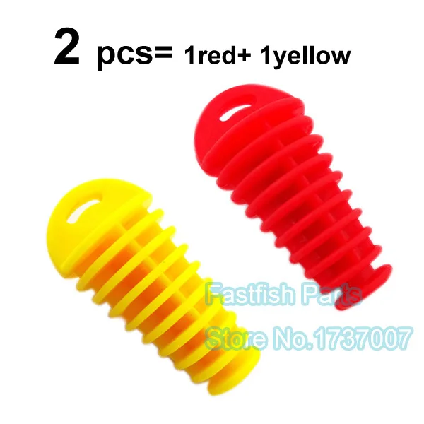2 pcs/pack Soft Muffler Exhaust Plug Yellow and Red color For Stroke Quad ATV Dirt Bike YZF TRX Pocket Parts | Автомобили и
