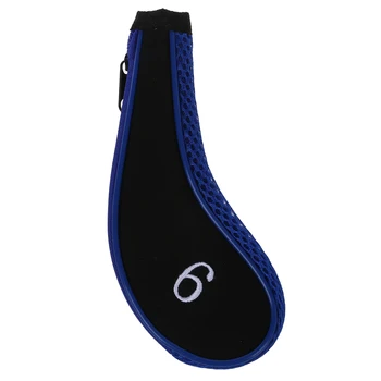 

10pcs Neoprene Golf Club Covers Iron Golf Club Head Cover Protector Set Blue