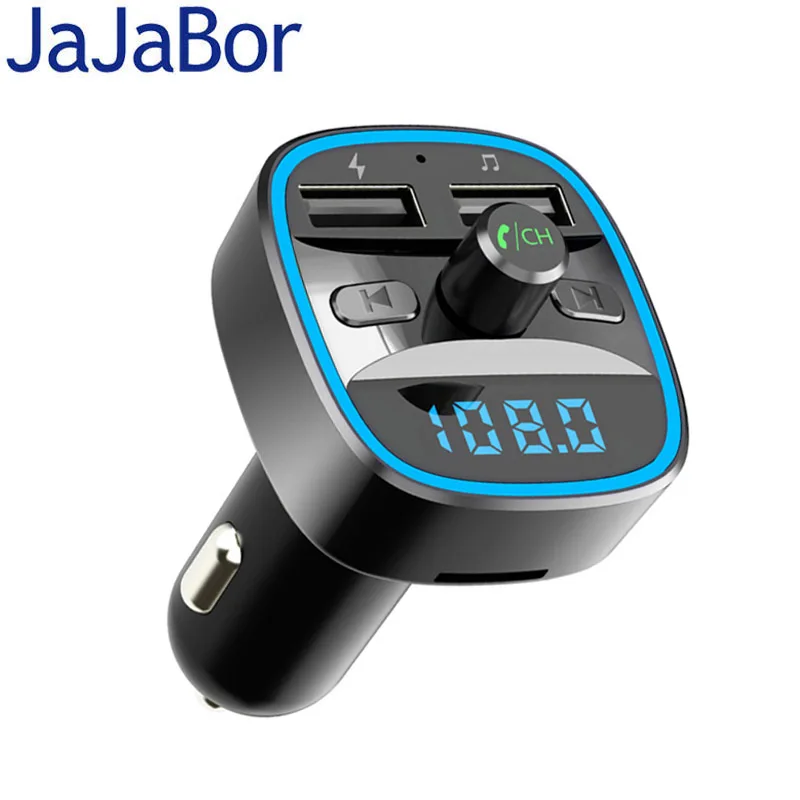 

JaJaBor Auto FM Transmitter Bluetooth Kit MP3 Audio Music Player Bluetooth 5.0 Handsfree Calling Quick Charge Voltage Detection