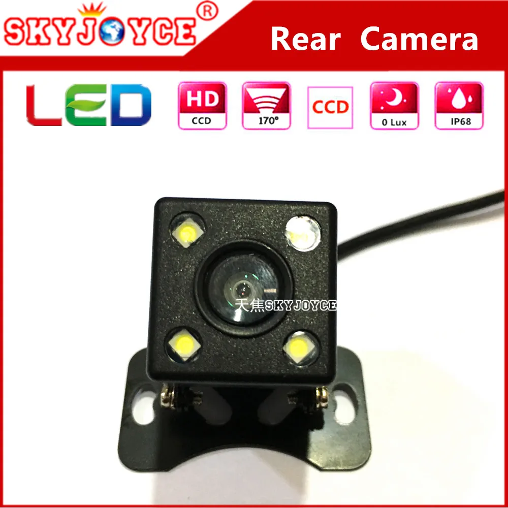 

Universal CCD HD Camera Rear Reverse Backup 4 LED Night Vision Rear View Camera car Waterproof 170 Degree Parking Assistance