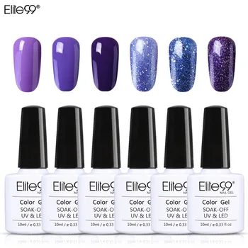 

Elite99 All 48pcs 10ML Purple Color UV LED Gel Nail Polish Vernis Semi Permanent Gel Lak Nail Art 48 Colors Soak Off Nails Gel