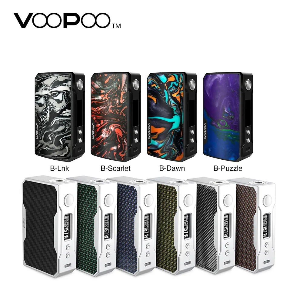 En stock VOOPOO arrastrar 2 177 W TC caja MOD e-cigarrillo y arrastre 157 W caja mod Vape w /GEN chip no 18650 caja de batería mod vs Shogun - 1