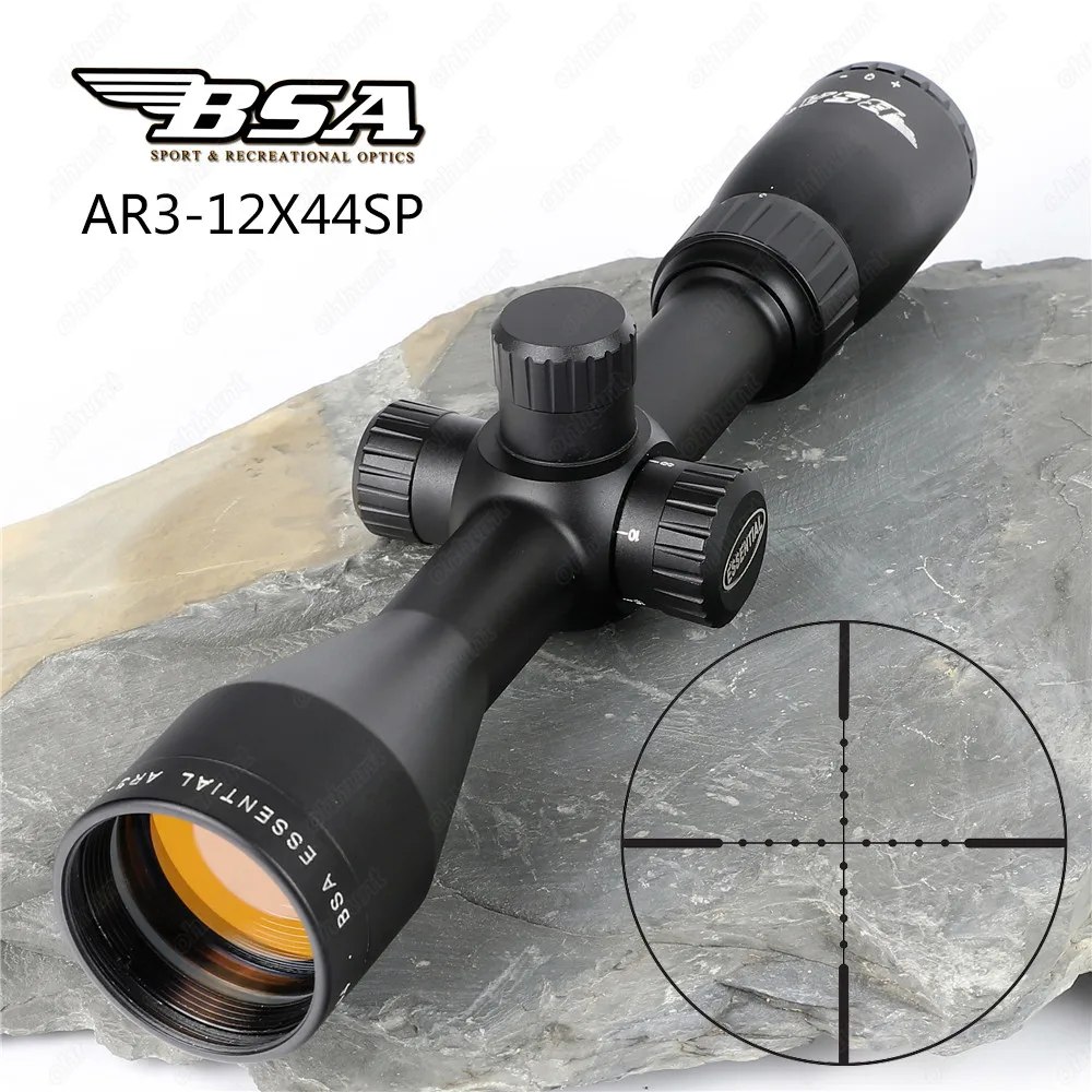 BSA Essential AR 3 12X44 SP охотничий винтовочный оптический прицел боковой Параллакс Mil Dot