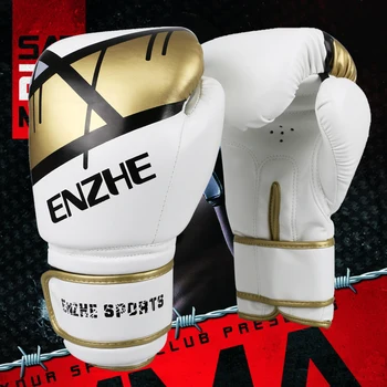 

High Quality Golden Boxing Gloves Sanda Karate Taekwondo Gloves Punching Guantes De Boxeo Muay Thai Mitts luva Latex foam Liner
