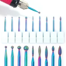 1 шт. сверло для ногтей хамелеон кутикулы сверла алмазные резаки для фрезерного станка маникюр корунд гель лак инструменты для удаления LYCD01-27