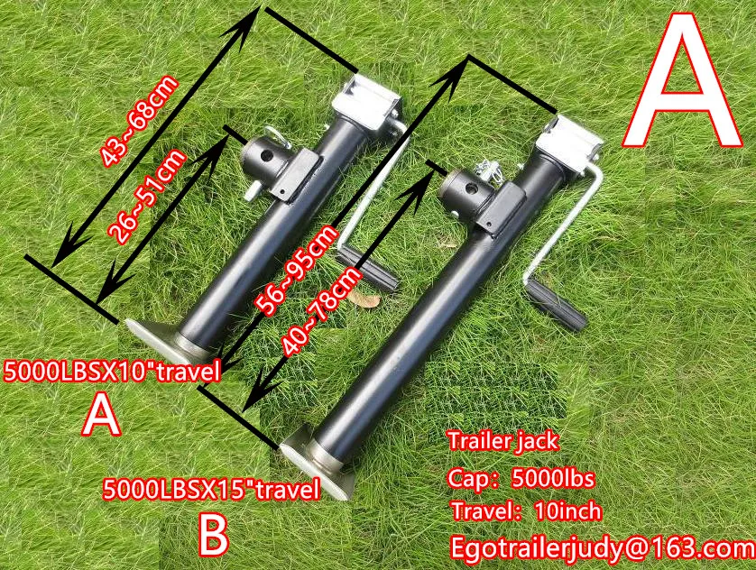 

TRAILER JACK Side Wind 5000lbsX10" Lift Pipe Mount Swivel Jack Round Pipe Mount Swivel Trailer Jack Sidewind Camper Trailer RV