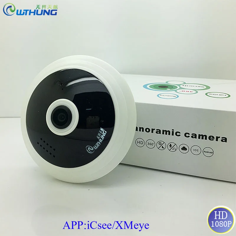 

Wireless wifi IP Camera 1080P 3D VR Panoramic 360 Degrees Fisheye lens With SD card Slot Motion detector infrared night vision