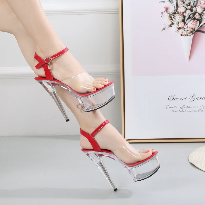 

Shoes Woman Summer Sandals Gladiator Sandals Women Platform Summer Shoes High Heel Transparent Stripper Heels Wedding Shoes 2019