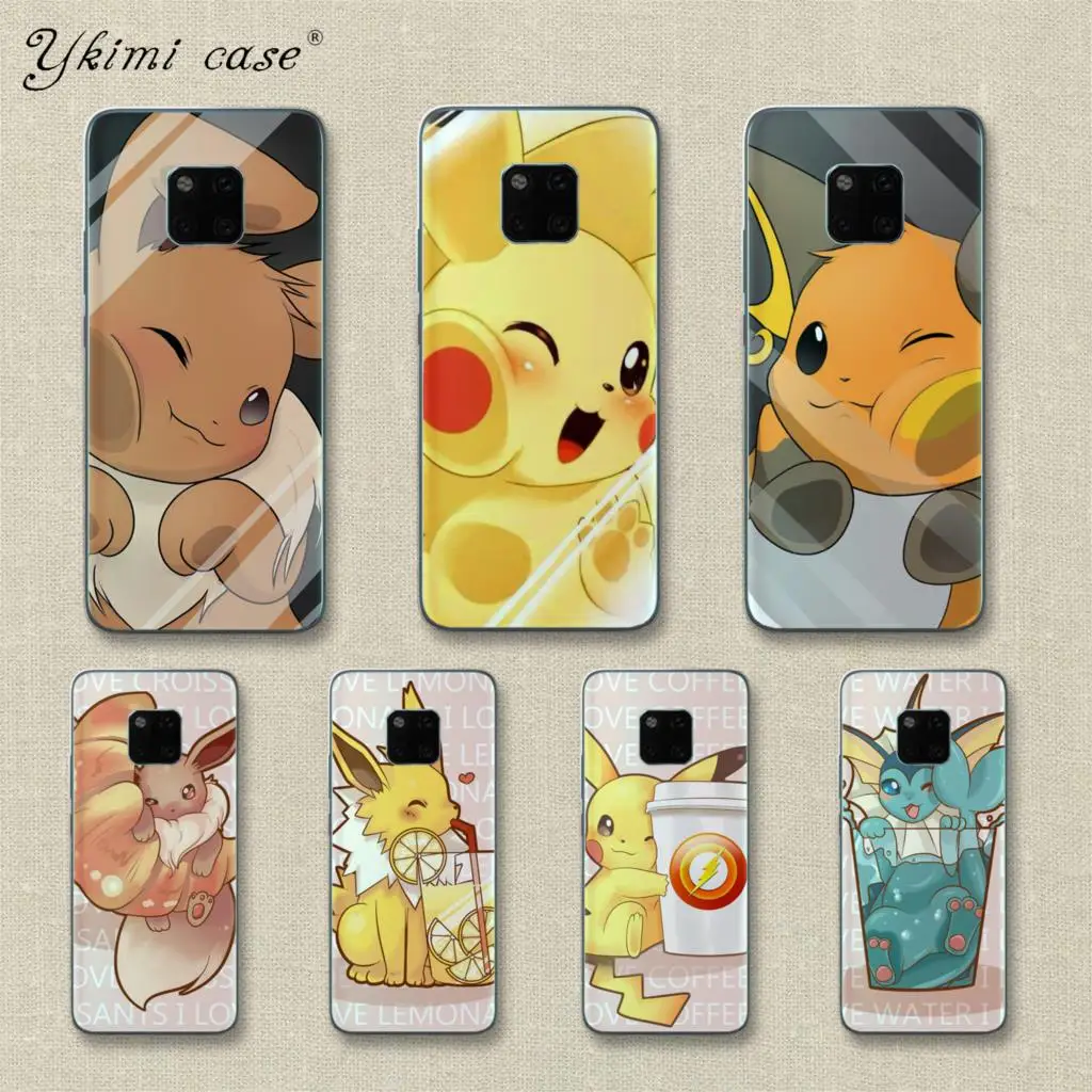 

Ykimi Case Cute Cartoon Pokemon Funda For Huaiwei Mate 10 20 Lite Pro 8 9 Case Cover Transparent Soft Silicone TPU Coque