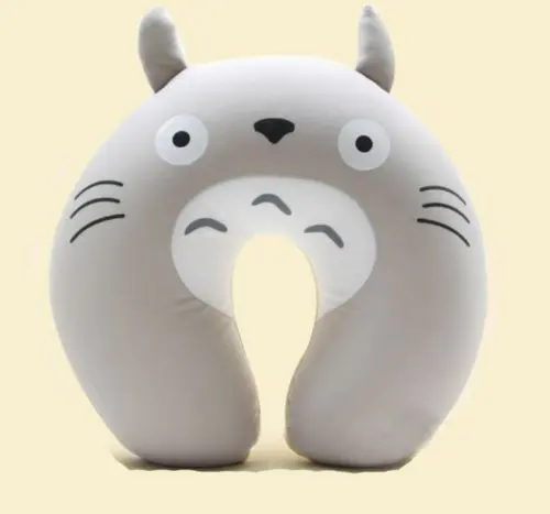 1 шт. 30x28 см комфорт с губчатым наполнителем U дорожная подушка для шеи милый мультяшный узор - Цвет: Totoro