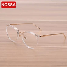 NOSSA очки с большой оправой женские оптические очки оправа мужские очки для близорукости круглые прозрачные винтажные очки