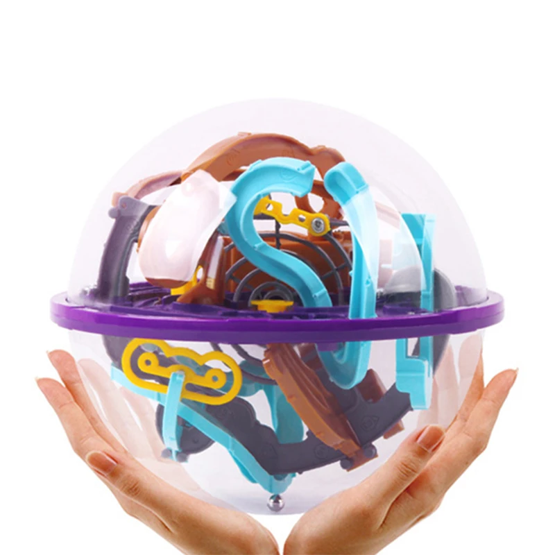 

3D Magic Ball Maze Cube,118 Steps Maze Ball Magic Puzzle Games Children Educational Toys,Perplexus Labyrinth Ball,Base