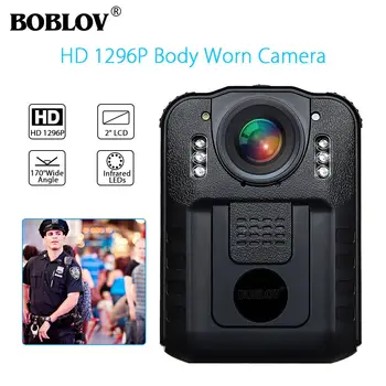 

BOBLOV WN9 Wearable Body Worn Camera Novatek 96650 HD 1296P Police Cam 170 Degree 2 Inch Screen Security Police Camera