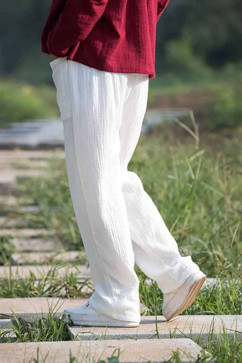 Весенние женские длинные хлопковые льняные штаны, брюки размера плюс, черные коричневые белые красные повседневные штаны, брюки M-5xl 6xl