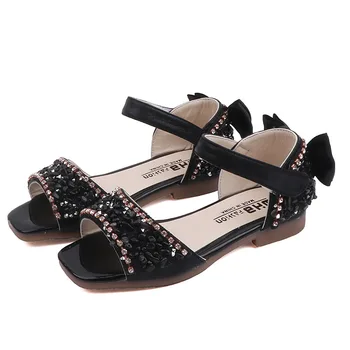 

Children summer kids sandals for girls pearls bling sandals girls princess shoes Sequins Bowknot kids sandals girls